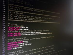 Image with code of Alfresco bart utility