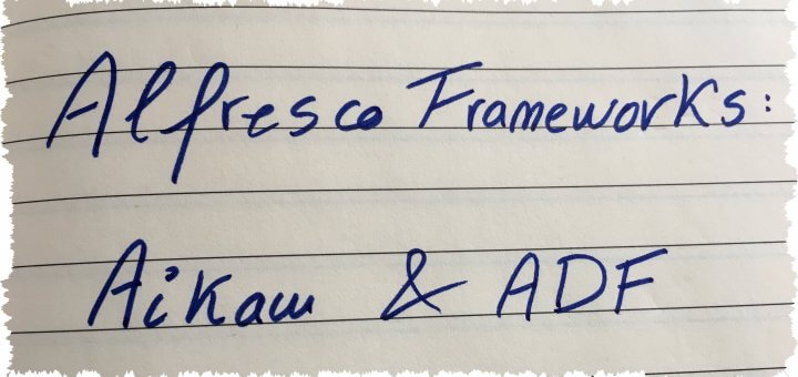 Alfresco ADF and Aikau frameworks