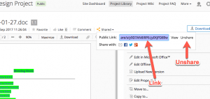 Share doc using the link