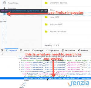 Debug icons on alfresco content app