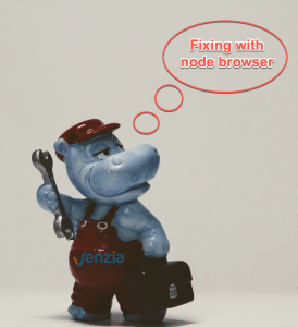 using and fixing alfresco ith node browser